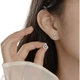 Серьги-гвоздики MANHE из серебра 999 женские - изображение 1