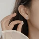 Серьги-гвоздики MANHE из серебра 999 женские - изображение 4
