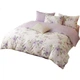Комплект постельного белья Boyang Home Textile из 4 предметов, 100% хлопок: пододеяльник, простыня, хлопковый пододеяльник для кровати 1,5 м, коллекция Dream Flower Home. - изображение 2