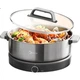 Электрическая кастрюля Midea HGS30G1, 6.5 л, из нержавеющей стали без покрытия, съемная, многофункциональная, с быстрым нагревом - изображение 2