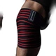 Бинт эластичный GINGPAI SPORT на колено для приседаний и тяжелой атлетики, 2.5 м, красно-белый - изображение 3