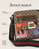Сумка Gucci x Supreme Soft GG Messenger мужская - мессенджер через плечо с принтом GG, патчами и ремешком, 25х22х6 см - изображение 5