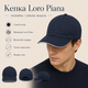 Кепка Loro Piana темно-синяя унисекс - бейсболка Лоро Пиана с вышивкой, эластичной вставкой и бирками - изображение 2