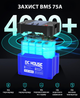 Аккумулятор универсальный DC HOUSE LiFePO4 12V 50Ah (640Wh) с портами DC и USB Type-C 45W и встроенной BMS, 4000+ жизненных циклов - изображение 3
