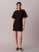 Платье футболка Calvin Klein с логотипом на воротнике черная S (7891) - изображение 1
