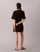 Платье футболка Calvin Klein с логотипом на воротнике черная S (7891) - изображение 2