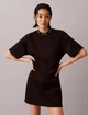 Платье футболка Calvin Klein с логотипом на воротнике черная S (7891) - изображение 4