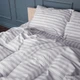 Простирадло Бязь 17-0600 Stripe White Gray 150*220 - зображення 2