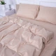 Комплект постільної білизни №15-1214 Warm Sand Mikrosatin Premium Однотонний Полуторний - зображення 2