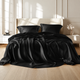 Комплект постельного белья 100% натуральный шелк сорт Mulberry 30-13 Black Perl Евро - изображение 1