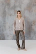 Жіночі брюки шкіряні ART KNIT тауп, M 046123 - зображення 3