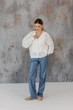 Кардиган жіночий Мереживо ART KNIT молочний, S-M 045746 - зображення 4