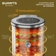 Сушилка для овощей и фруктов 18 л SUMATO SU-04FD02, 850 Вт, с 10 металлическими лотками, таймером, горизонтальным обдувом и внутренним вращением 360° - изображение 2