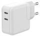 Ładowarka sieciowa Maxximus MX Burst GaN PD 2x USB-C 35 W + kabel PD 20W USB-C/Lightning White (5901313561095) - obraz 2