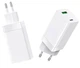Мережевий зарядний пристрій Setty GAN PD+QC USB + USB-C 65W LSI-02 White (5900495987617) - зображення 2