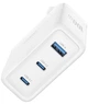 Мережевий зарядний пристрій XO CE35 PD 100W 2x USB-C 1x USB White (6975837583641) - зображення 3