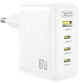 Мережевий зарядний пристрій XO CE39 PD 67W 3x USB-C 1x USB White (6975837589193) - зображення 1