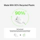 Зарядний пристрій Belkin 2xUSB-C + 1xUSB PD70W PPS GaN white (WCH018HQWH) Belkin WCH018HQWH 1054008 - зображення 4