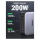 Зарядное устройство Ugreen 6xUSB 200W (4хUSB-C+2xUSB-A) Gan CD271 (40914) UGREEN 40914 1056203 - изображение 3