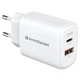 Зарядний пристрій Armorstandart 1xUSB-C + 1xUSB 20W GaN white (ARM89531) Armorstandart ARM89531 1046056 - зображення 3