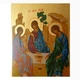 Писаная греческая икона Святая Троица (Ветхозаватная) 25×32,6 см - изображение 6