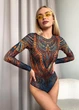 Женский сплошной купальник Arcan с длинными рукавами и SPF 50+, размер L - изображение 1