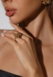 Каблучка гроно бусин Honey Fashion Accessories золотистий (12-155) - изображение 2