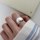 Каблучка у формі серця Honey Fashion Accessories сріблястий (12-247) - изображение 3