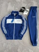 Весняно-осінньо-літній Спортивний костюм Adidas, чоловічий, кофта-штани, синій, розмір XL - изображение 3