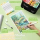 Набор спиртовых маркеров для скетчинга Кисть Долото рисования Ohuhu 120 Colors Dual Tips Alcohol Art Markers, Brush & Chisel - изображение 7