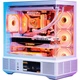 Корпус SAMA Border Magic White игровой ATX с экраном 6.2 дюйма, голосовым управлением, обратной установкой платы и двумя местами под СЖО 360 мм - изображение 3