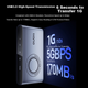 Картридер Llano USB 3.0 та Type-C на 5 слотів SD/TF/CF/MS/M2 - зображення 4