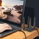 Wavlink дводіапазонний USB бездротовий мережевий адаптер Gigabit 1900M настільний комп'ютер ноутбук MAC зовнішній чотириантенний високошвидкісний настінний Wi-Fi приймач-передавач 693A5 - зображення 8