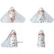 Пеленка-одеяло Babycare из хлопка 4-слойная для новорожденных, 90х90 см, светло-серая - изображение 1