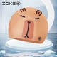 Детская силиконовая шапочка для плавания ZOKE, удобная, водонепроницаемая, не сдавливает, защищает волосы и уши, подходит как для мальчиков, так и для девочек, 625503279 - изображение 4