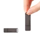 Thinkplus Lenovo 256GB USB3.1 Office Business Flash Drive, Mini Portable Metal Flash Drive, TU100 Series, Gray - зображення 3