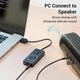 Звукова картка USB Vention Audio USB-3.5мм 0.15m Volume Control (OMTP-CTIA) Black (CDRBB) - зображення 2