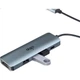 Док-станція розширення Aigo Type-C, концентратор USB 3.0, адаптер HDMI, конвертер для док-станції для ноутбука 4K60Hz Ultra HD, швидка зарядка PD100W, T05-H1Plus (метал) - изображение 3