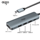 Док-станція розширення Aigo Type-C, концентратор USB 3.0, адаптер HDMI, конвертер для док-станції для ноутбука 4K60Hz Ultra HD, швидка зарядка PD100W, T05-H1Plus (метал) - изображение 9