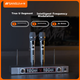 Беспроводная микрофонная система SANSUI V79, двухканальная UHF, для караоке, речи, сцены и конференций, металлический корпус, регулируемая частота - изображение 9
