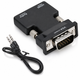 Перехідник HDMI to VGA, аудіо, монолітний 77350 - изображение 1