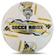 Мяч футбольный профессиональный №5 SOCCERMAX FB-4165 (PU, белый-желтый) - изображение 1