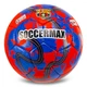 Мяч футбольный №5 PU Гриппи сшит вручную SOCCERMAX BARCELONA FB-0047-814 Красный-синий - изображение 1