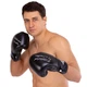 Перчатки боксерские кожаные HARD TOUCH BO-5232 14 унции Черный - изображение 4