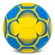 Мяч футбольный №5 PU Гриппи сшит вручную BALLONSTAR UKRAINE FB-5182 Желтый-голубой - изображение 3