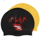 Шапочка для плавания двухсторонняя силиконовая для взрослых MD It bites reversible M055430 Черный-золотой - изображение 1