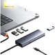 Док-станция расширения Baseus USB 3.0, разветвитель для зарядки и подключения к хабу, универсальный адаптер-конвертер для ноутбуков Huawei и Lenovo, автомобильное крепление, 50 см. - изображение 1