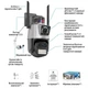 IP-камера видеонаблюдения Wi-Fi A44H Full HD 8MP (2×4MP) 360°, двойной объектив, поворотная PTZ камера, ночное видение, AI датчик движения, ICSee, IP66 - изображение 4