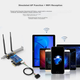 Бездротова мережева карта EDUP PCI-E, дводіапазонний бездротовий модуль WIFI Bluetooth 4.0 зі швидкістю 600 Мбіт/с, адаптер Bluetooth, вбудований приймач WIFI для настільного комп'ютера EP-9619 - зображення 6