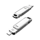 Флеш-накопичувач DM Daimai 128 ГБ типу C USB 3.2 для телефону Android, металевий PD168 з двома інтерфейсами, сумісний з телефоном та комп'ютером - зображення 1